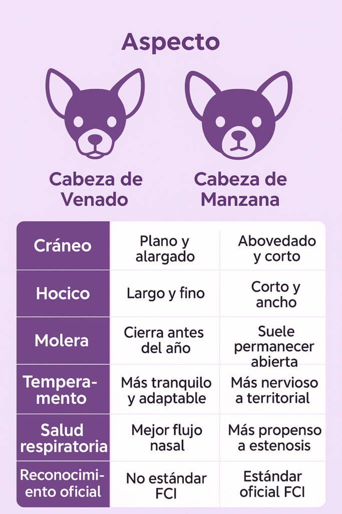 chihuahua cabeza de venado o manzana